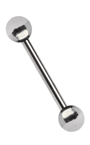 Bild von Titan Piercingschmuck Stab in 1,2 x 5-12 mm + 2 Titan Kugeln