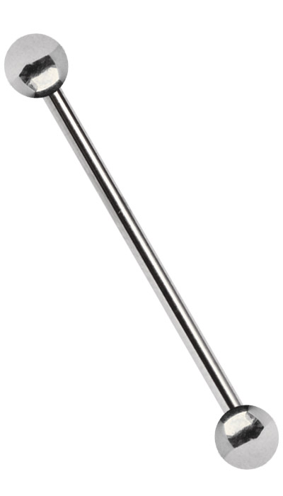 Bild von Titan Piercing Stab in 1,2 x 14, 16, 16, 18, 20 mm + 2 Titan-Kugeln