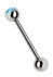 Bild von Titan Piercing Stab in 1,6 mit Steinkugel und Verschlusskugel