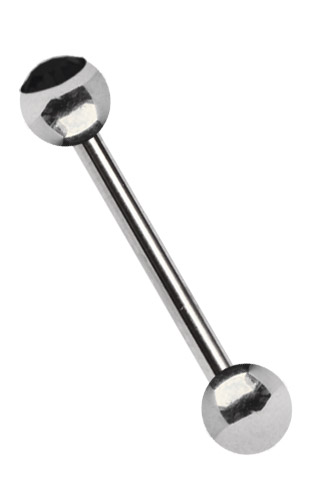 Bild von Titan Intimpiercing Stab in 1,2 mit Steinkugel und Verschlusskugel