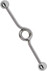 Bild von Industrial Piercing Stahl 316L Stab mit flacher Spirale, Ohrpiercing