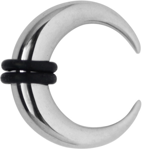 Bild von Ohrpiercing Dehn Ring Piercing aus Stahl in 3, 6, 8 mm Ø