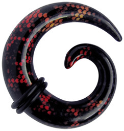 Bild von Ohrpiercing Dehn Spirale aus Acryl, 4-10 mm, Schlange in bunt