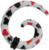 Bild von Ohr Piercing Dehn Spirale aus Acryl mit Poker Blatt