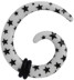 Bild von Ohr Piercing Dehn Spirale aus Acryl mit Sternen