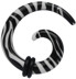 Bild von Ohrpiercing Dehn Spirale aus Acryl mit Zebrastreifen