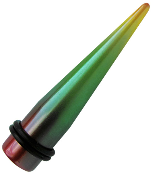 Bild von Ohr Piercing Dehn Spitze aus Acryl von 3-12 mm Ø, grün verlaufend