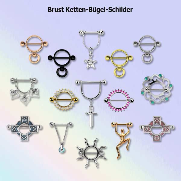 Brust Piercing Schilder