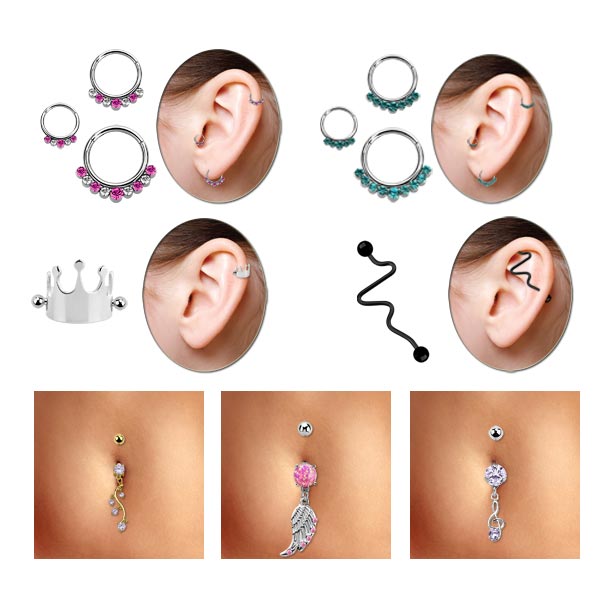 Helix und Tragus Piercings fürs Ohr