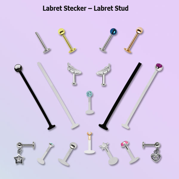 Labret Stecker, Lippenstecker, Labret Stud 