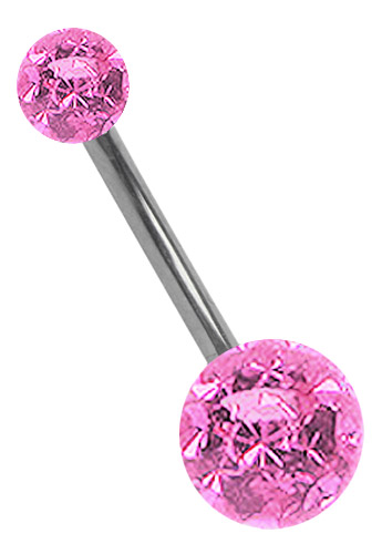 Stylisches Bauchnabel-Piercing Mit Epoxy-Kugeln - 1,6 Mm Stahl In Vielen Farben